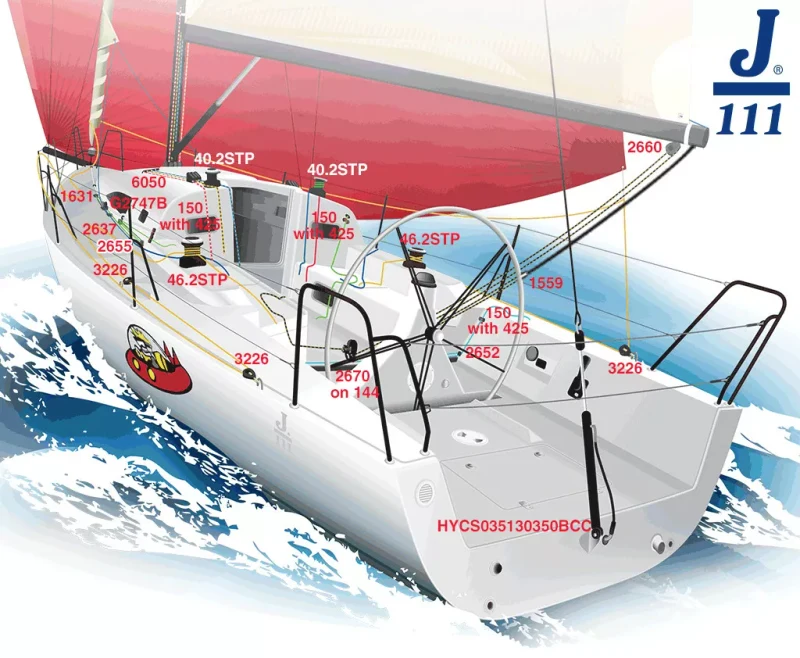 J/111 deck layout