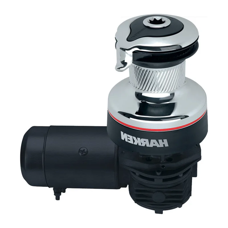 Harken 35.2STEC12HLM Radial 2 Spd Electric ST Chrome Winch Horizontal Left Mount 12 Volt