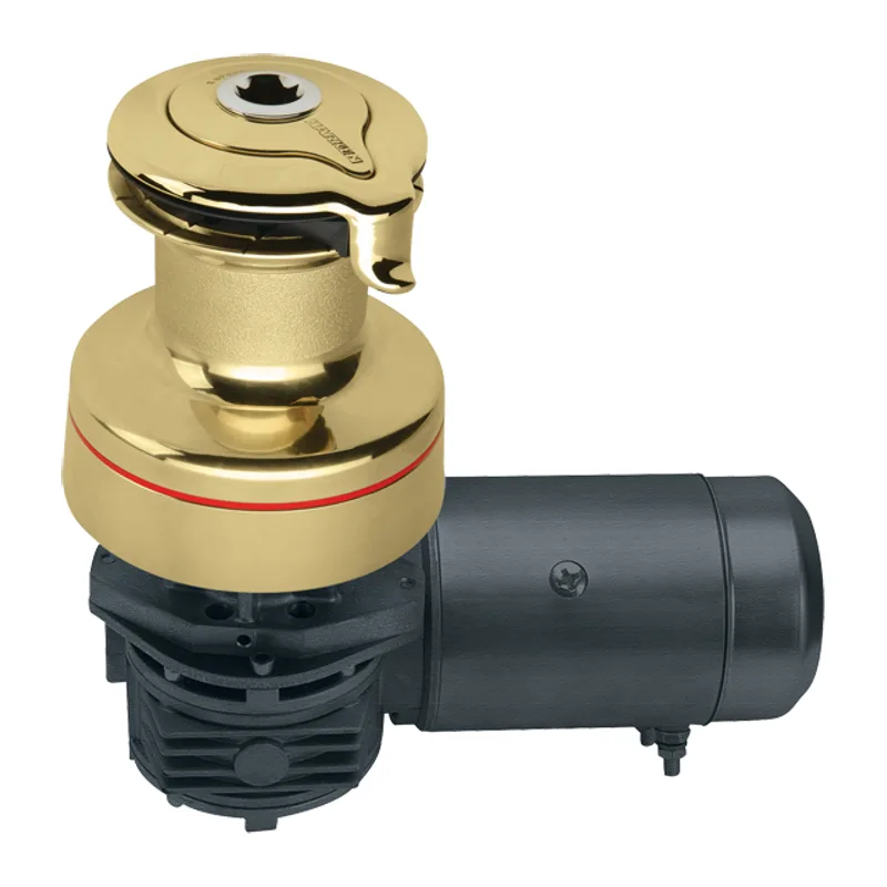 Harken 40.2STEBBB24HLM 40 Self Tailing Electric 24V Polished Bronze Horiz with DF Ctrl Box-Left Winch