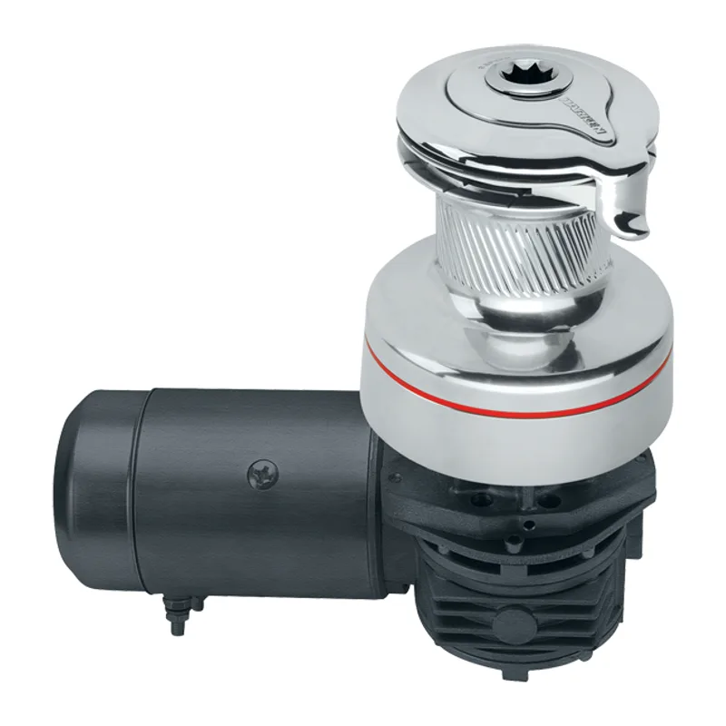 Harken 40.2STECCC12HLM 40 Self Tailing Electric 12V Chrome Horiz with DF Ctrl Box-Left Winch