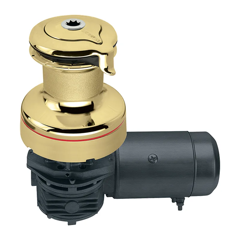 Harken 46.2STEBBB24HLM 46 Self Tailing Electric 24V Polished Bronze Horiz with DF Ctrl Box-Left Winch