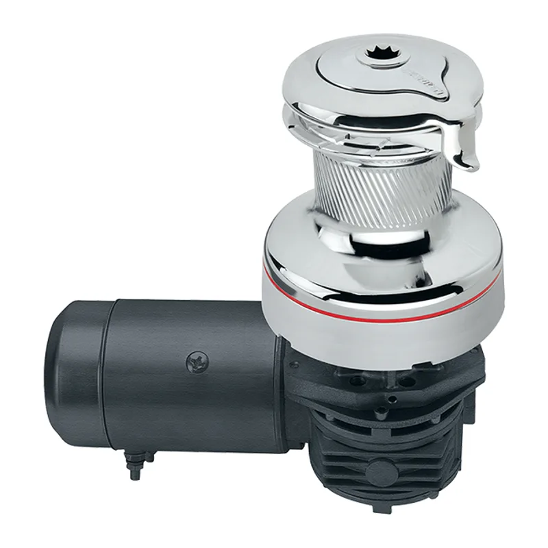 Harken 46.2STECCC12HLM 46 Self Tailing Electric 12V Chrome Horiz with DF Ctrl Box-Left Winch