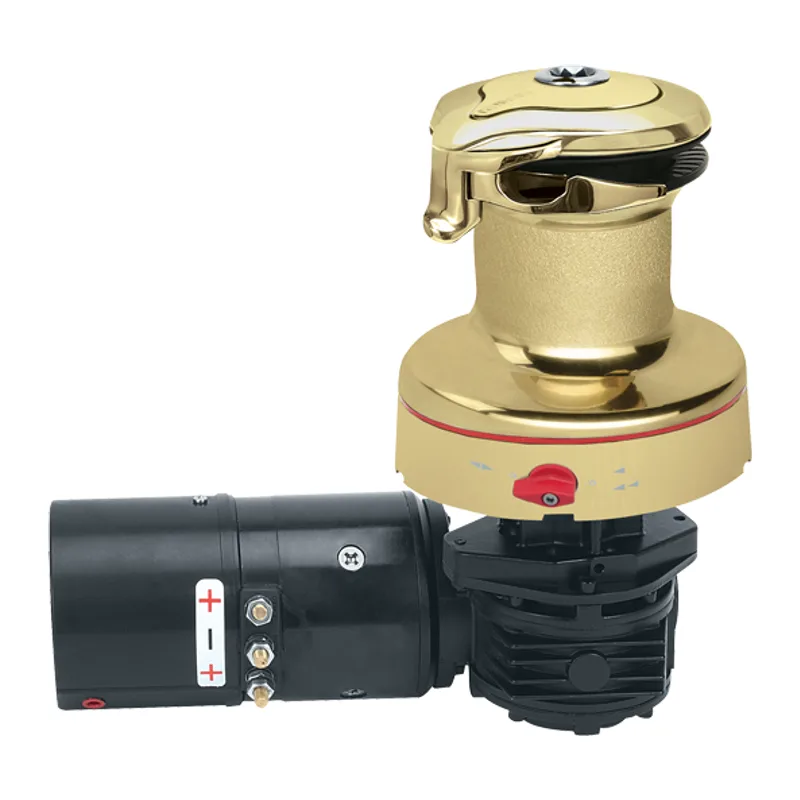 Harken 46RWBBB12HLM 46 Rewind 12V Horiz Polished Bronze with DF Ctrl Box-Left Winch