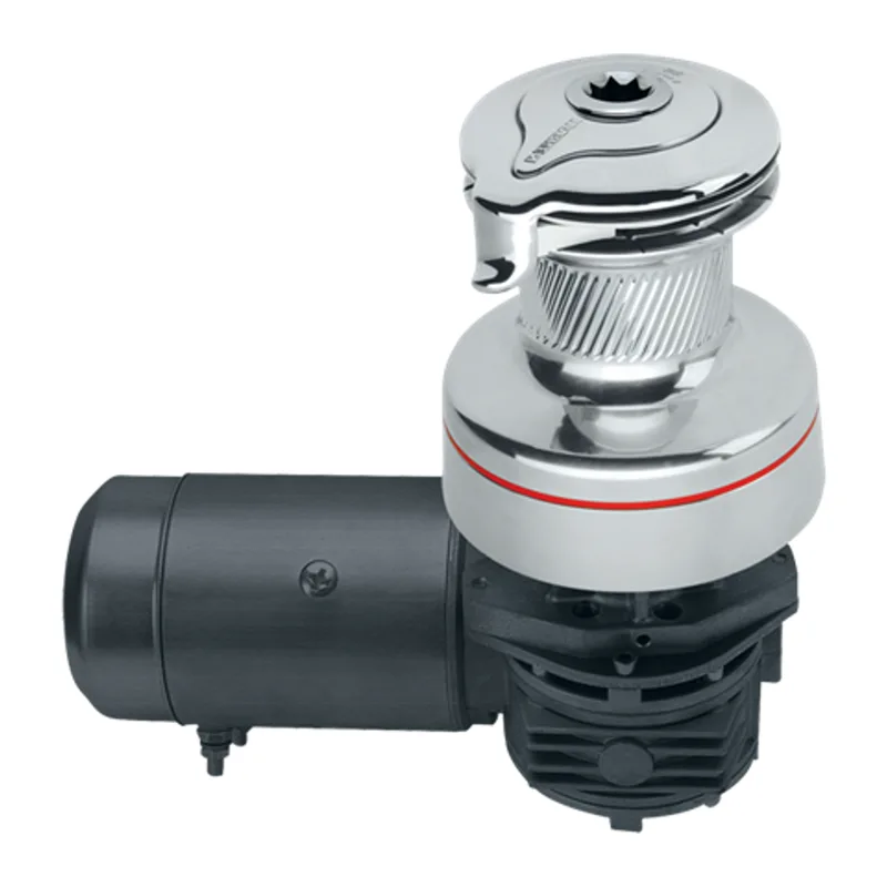 Harken 50.2STECCC12HLM 50 Self Tailing Electric 12V Chrome Horiz with DF Ctrl Box-Left Winch