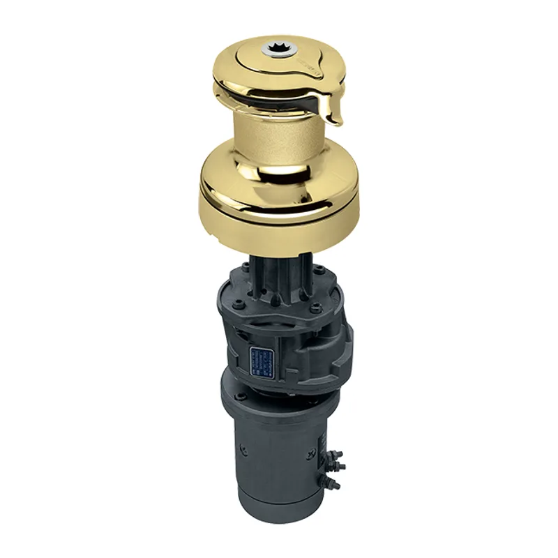 Harken 60.2STEBBB12V 60-2 SPD Self Tailing Electric 12V Polished Bronze Vert with DF Ctrl Box Winch