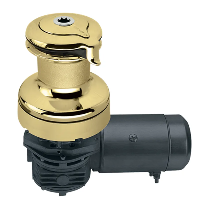 Harken 60.3STEBBB12H 60-3 SPD Self Tailing Electric 12V Polished Bronze Horiz with DF Ctrl Box Winch