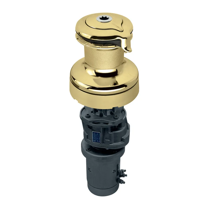 Harken 60.3STEBBB12V 60-3 SPD Self Tailing Electric 12V Polished Bronze Vert with DF Ctrl Box Winch
