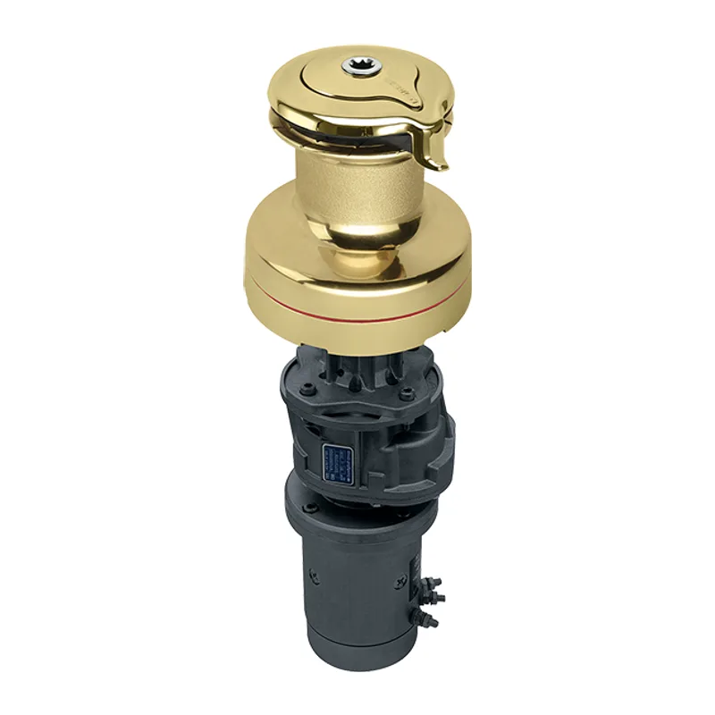 Harken 70.2STEBBB12V 70-2 SPD Self Tailing Electric 12V Polished Bronze Vert with DF Ctrl Box Winch
