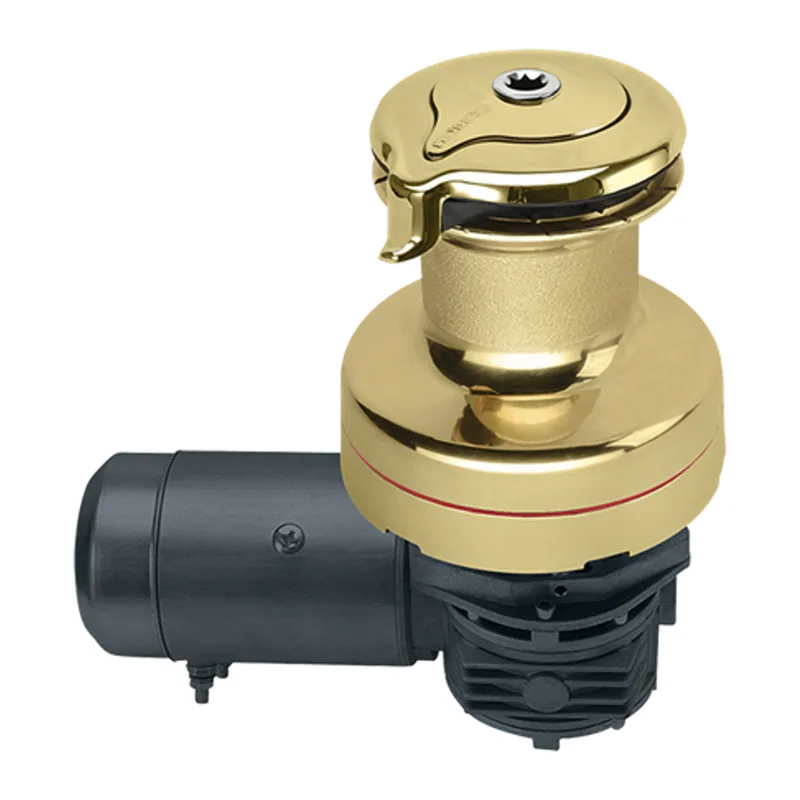 Harken 70.3STEBBB24HLM 70-3 SPD Self Tailing Electric 24V Polished Bronze Horiz with DF Ctrl Box-Left Winch