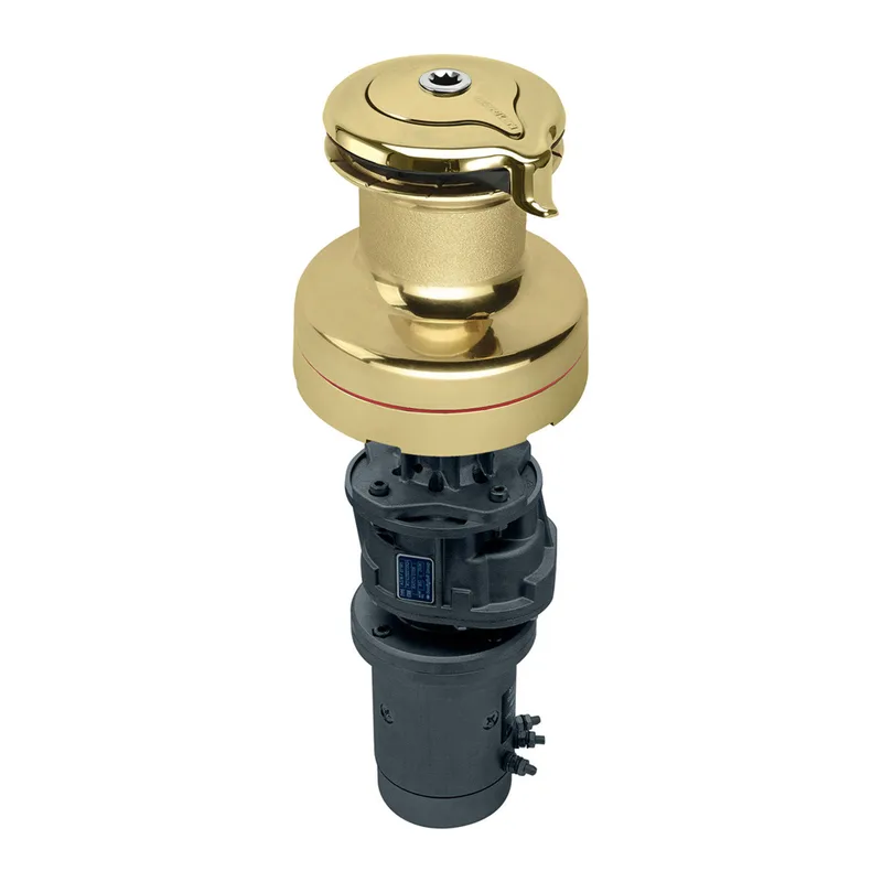 Harken 70.3STEBBB24V 70-3 SPD Self Tailing Electric 24V Polished Bronze Vert with DF Ctrl Box Winch