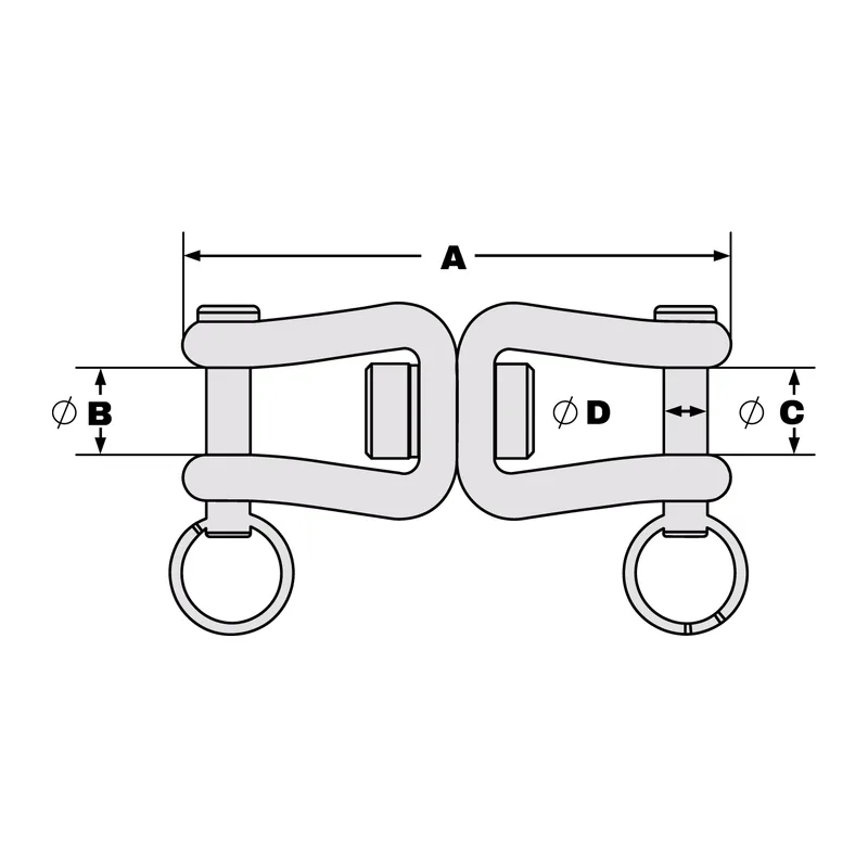 Tylaska TY1208-CC Clevis Bail/ Clevis Bail Swivels, T8