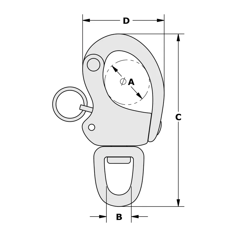 Tylaska TY1108-S CR8 Swivel Bail Snap Shackle