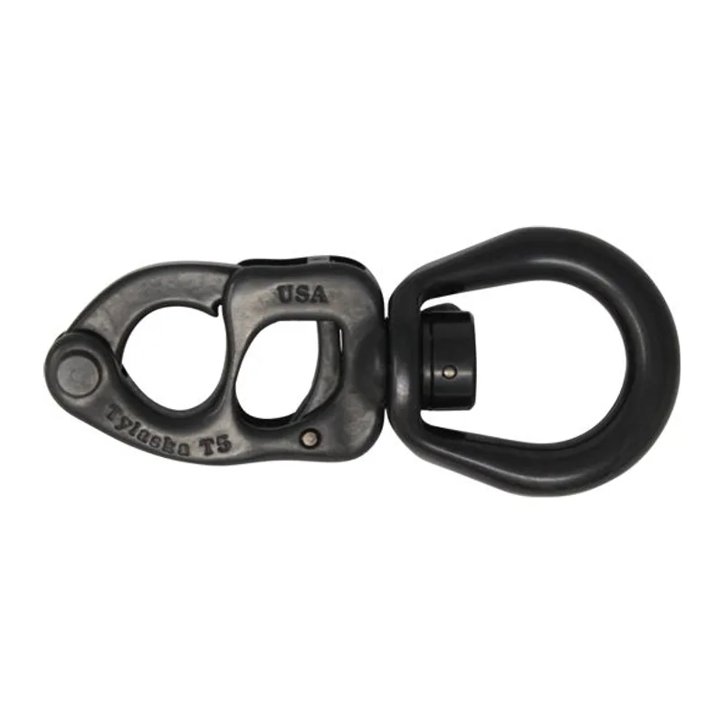 Tylaska TY1005-L-BL T5 Large Bail Trigger Snap Shackle, Black Oxide Stainless
