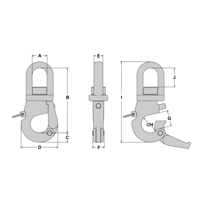 Tylaska TY2010 SS10 Plunger Pin Snap Shackle