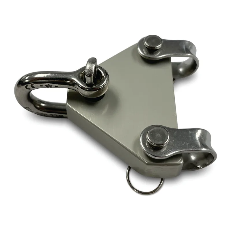 Tylaska BK-V1521 Vang Purchase Plate and Shackles, 6000lb Large Vang Plate Assembly