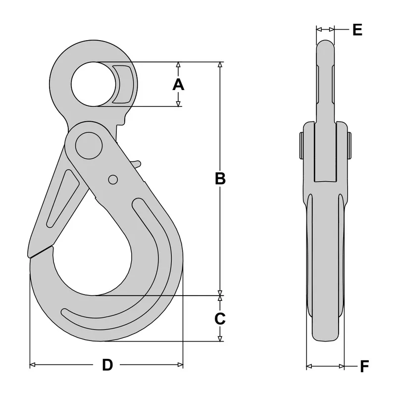Tylaska TY5010-E LH 10 Stainless Steel Lifting Hook
