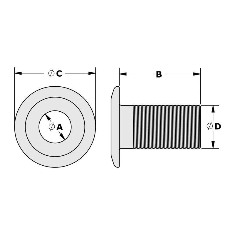 Tylaska TY2808 RB8-S Single Rope Bushing