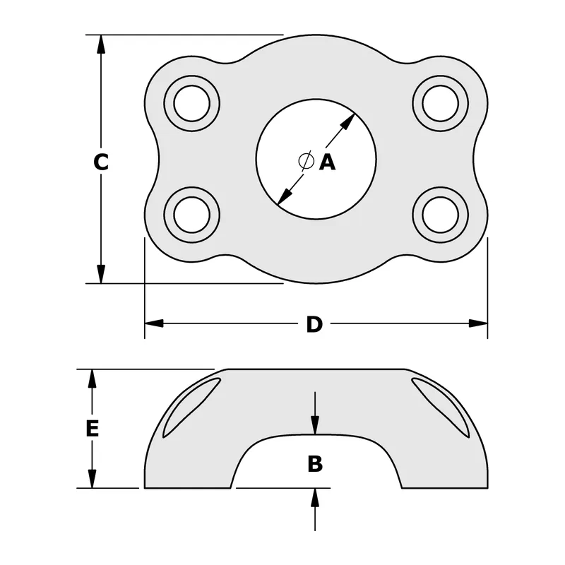 Tylaska TY7108 Cyclops Series 8mm Deck Padeye