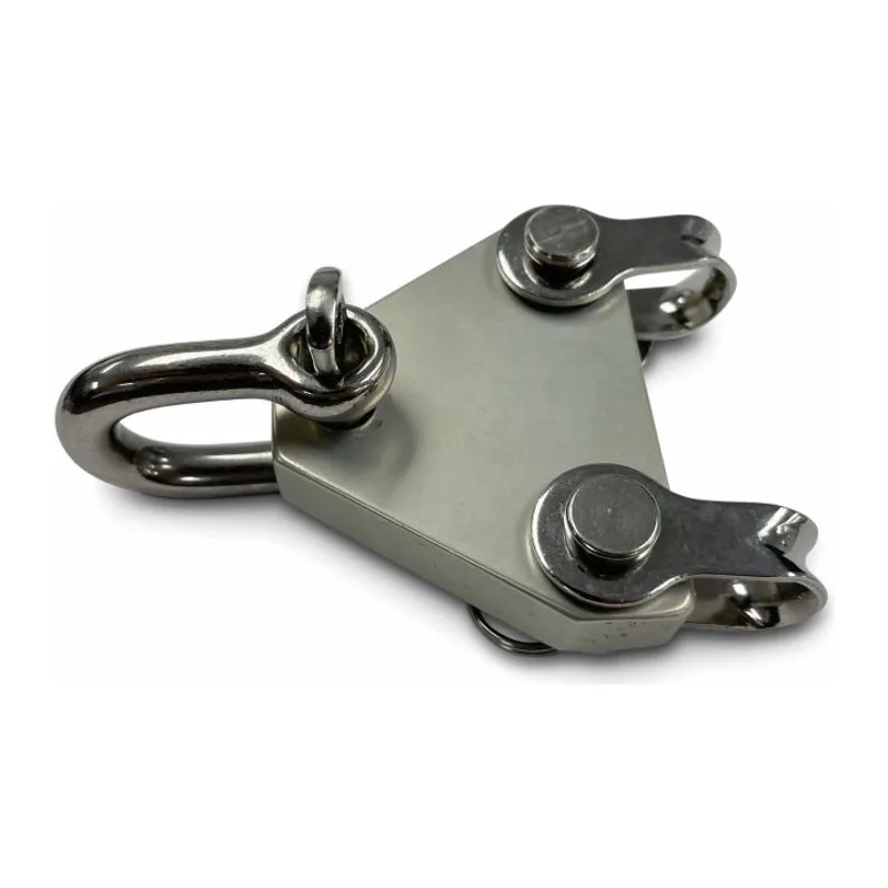 Tylaska H074 Vang Purchase Plate and Shackles, 8mm stamped shackle