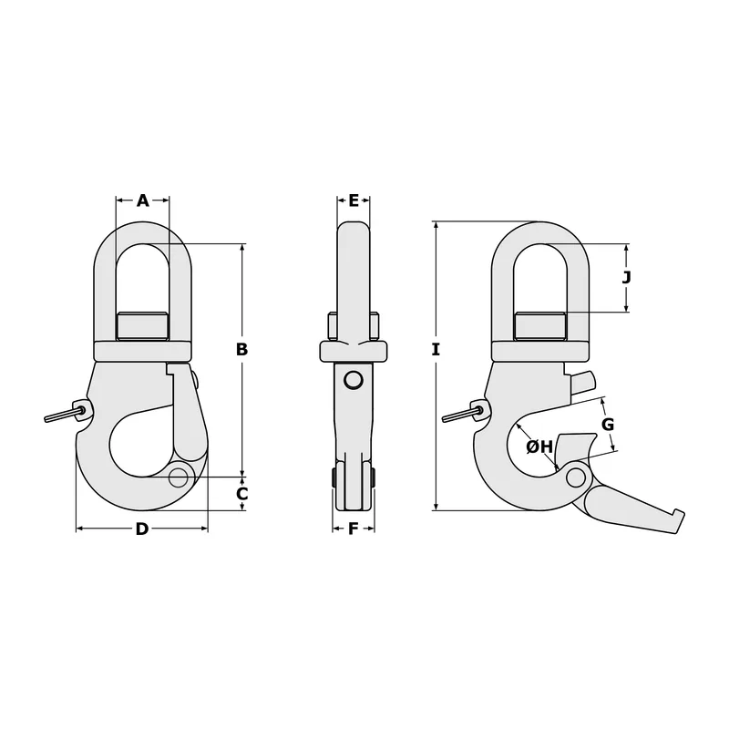 Tylaska TY5160 SS60M Plunger Pin Lifting Hook