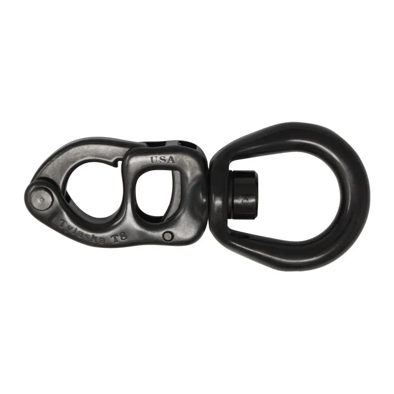 Tylaska TY1008-L-BL T8 Large Bail Trigger Snap Shackle, Black Oxide Stainless