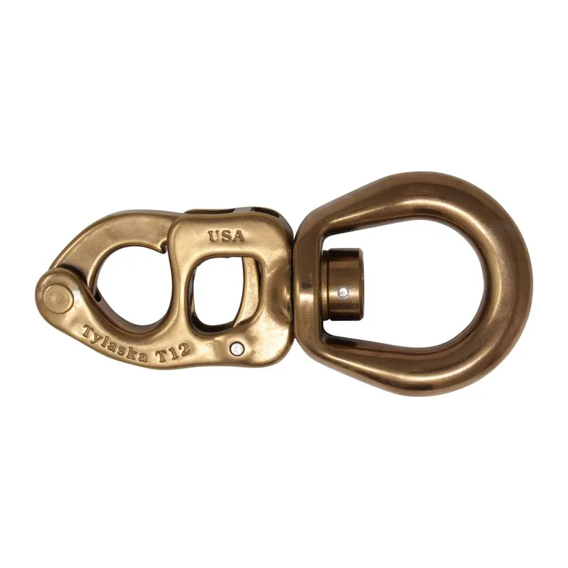 Tylaska TY1012-L-BRZ T12 Large Bail Trigger Snap Shackle, PVD Bronze