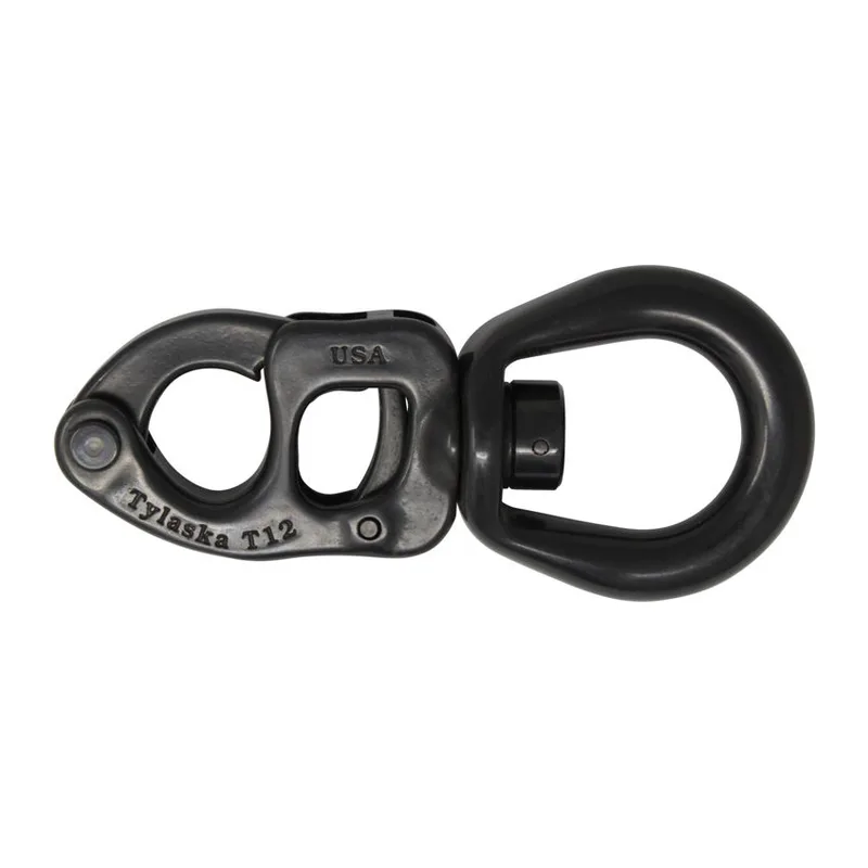 Tylaska TY1012-L-BL T12 Large Bail Trigger Snap Shackle, Black Oxide Stainless